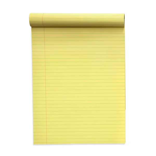 Żółtego Notatnika (z ścieżka) — Zdjęcie stockowe