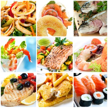 Seafood Collage clipart