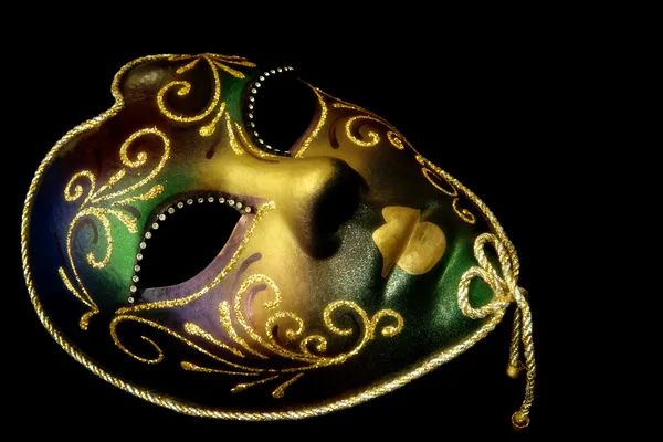 黄金のベネチアン マスク — ストック写真