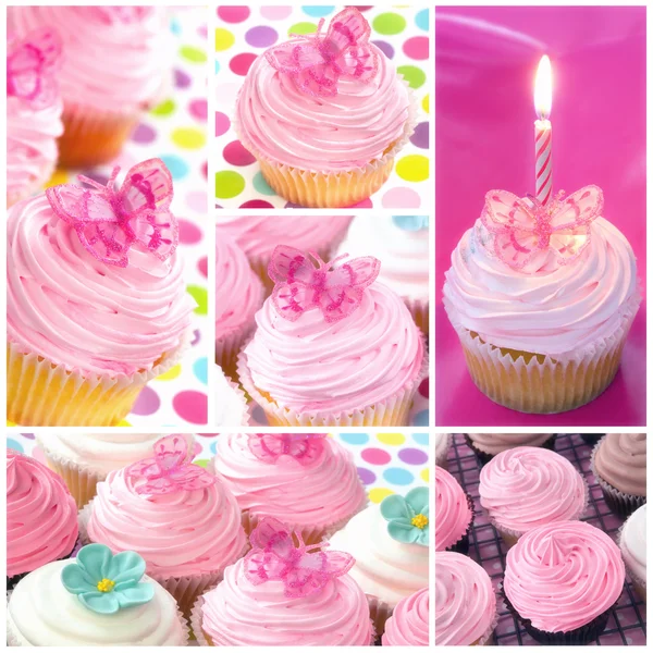 Cupcake Collage — Stockfoto