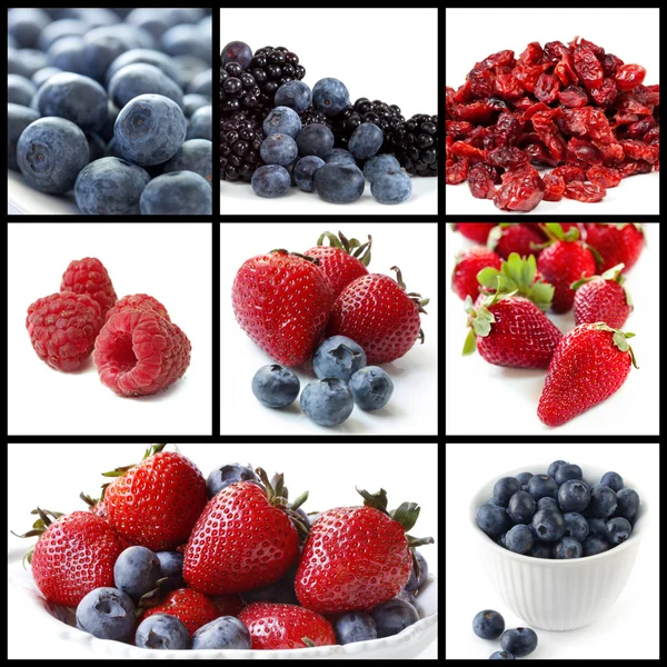 Bessen vruchten collage — Stockfoto