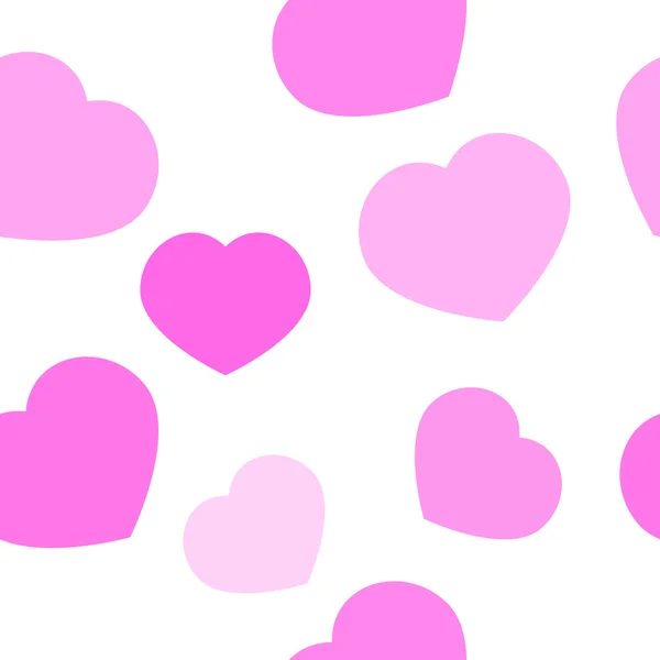 Seamless pink hearts — Stock Vector
