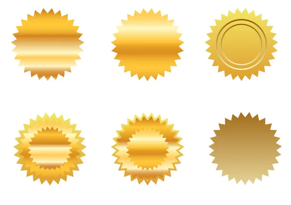 Gouden sticker set — Stockvector