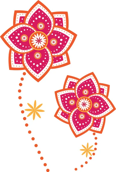 Diseño gráfico de patrón de flor — Archivo Imágenes Vectoriales