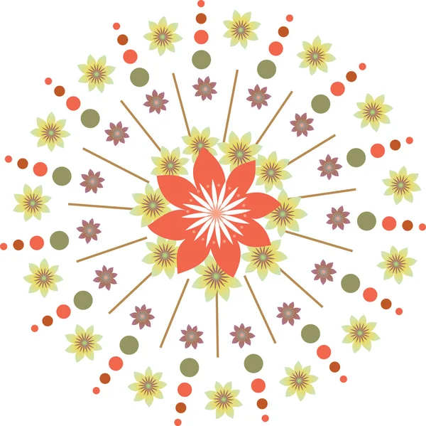Λουλούδι & λουλουδάτο μοτίβο — Διανυσματικό Αρχείο