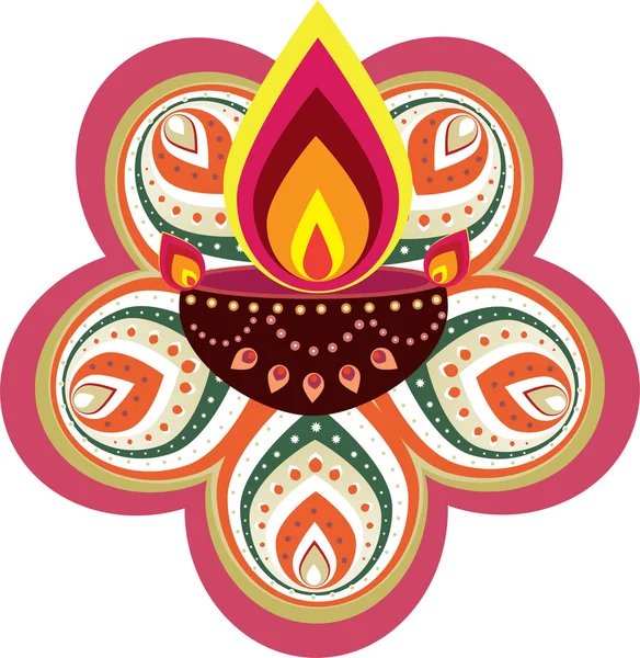 Icono patrón indio — Vector de stock