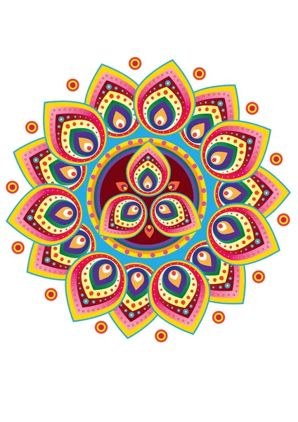 Icône motif indien — Image vectorielle