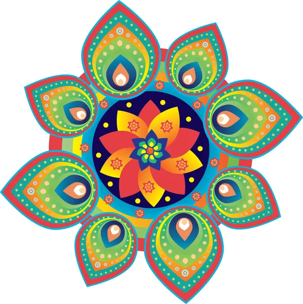 Icono patrón indio — Archivo Imágenes Vectoriales