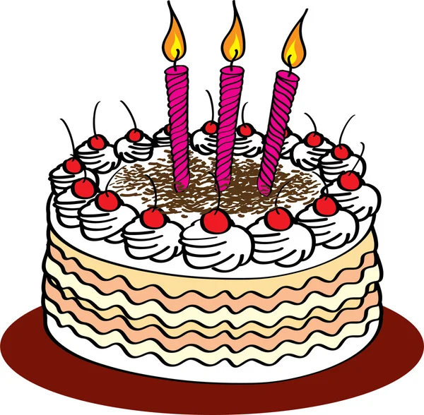 Születésnapi torta — Stock Vector