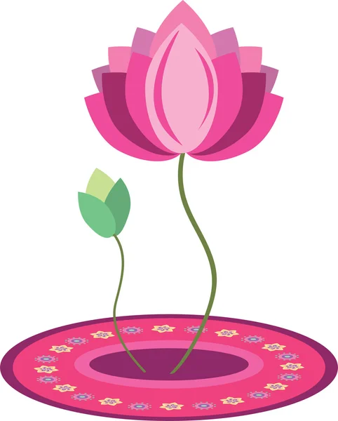 Lotus desen — Stok Vektör