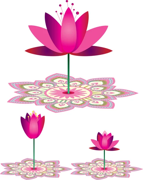 Lotus mönster — Stock vektor