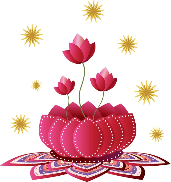 Lotus mönster Royaltyfria illustrationer