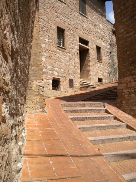 Nice small town from Tuscany a stair on the way