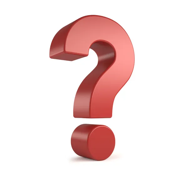 Red 3d question mark — Stock Photo, Image