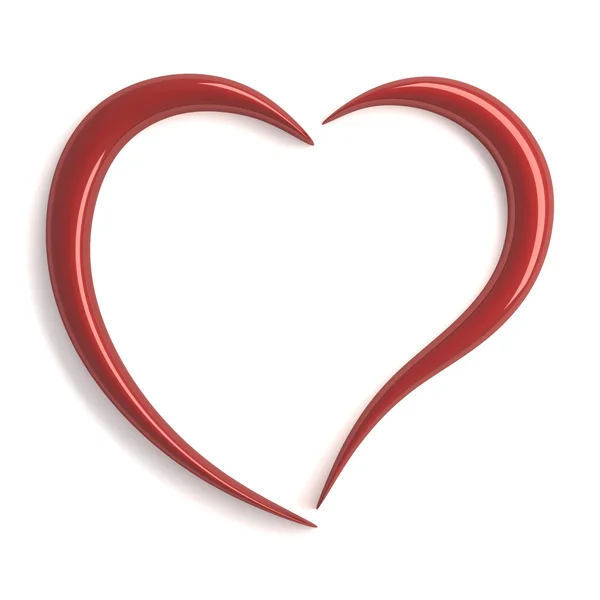 Stilisiertes rotes Herz — Stockfoto