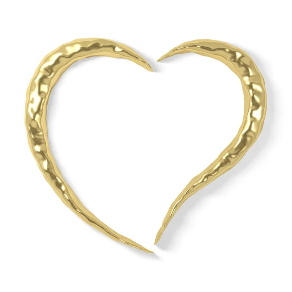 Corazón de oro estilizado — Foto de Stock