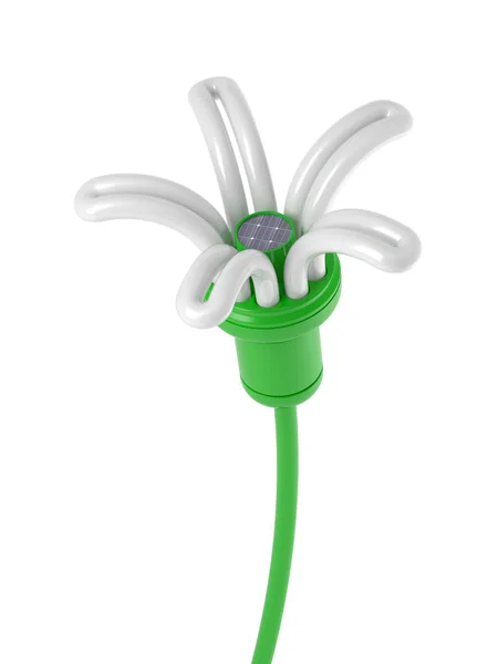 Energia renovável - lâmpada de flores — Fotografia de Stock