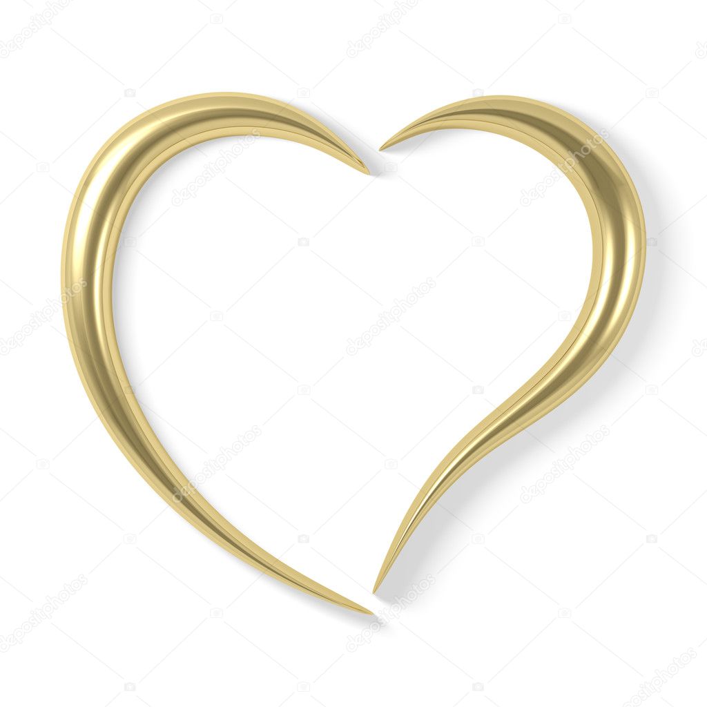 Stylized gold heart