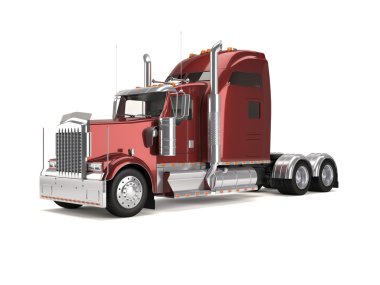 Red american truck clipart