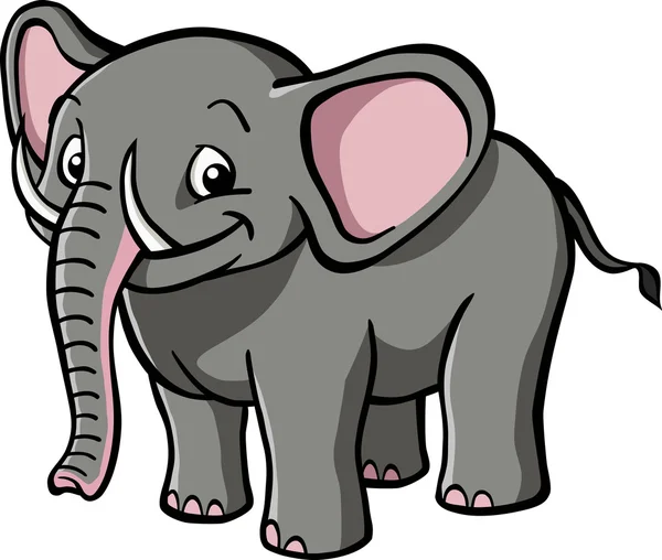 Cute cartoon elephant — Stock Vector