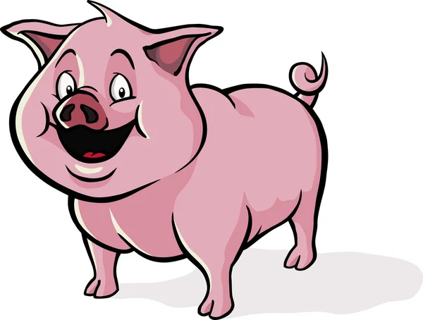 Cute cartoon pig — Stock Vector