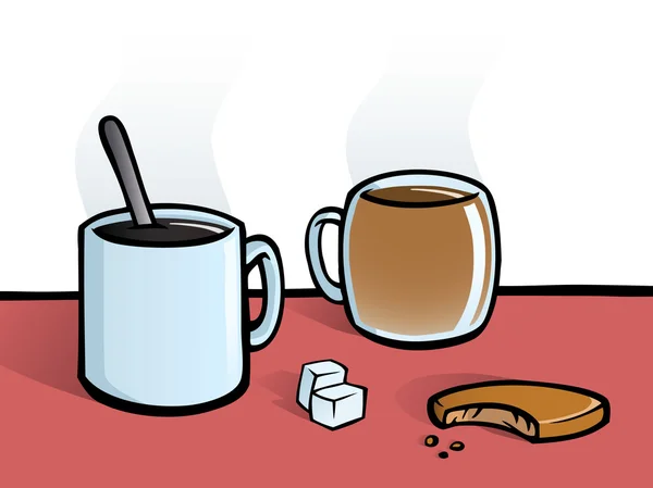 Kahve ve çay. — Stok Vektör