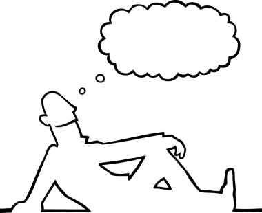 Person daydreaming clipart