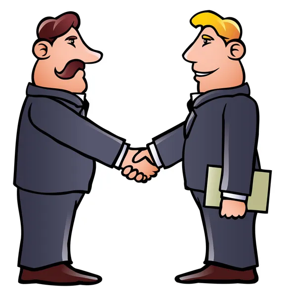 Business men shaking hands — Stock Vector