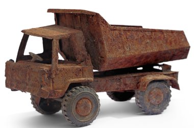 Old rusted toy truck clipart
