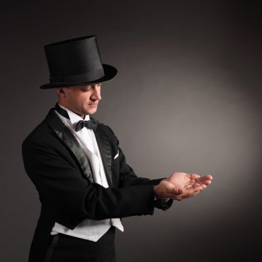 Magician acting clipart