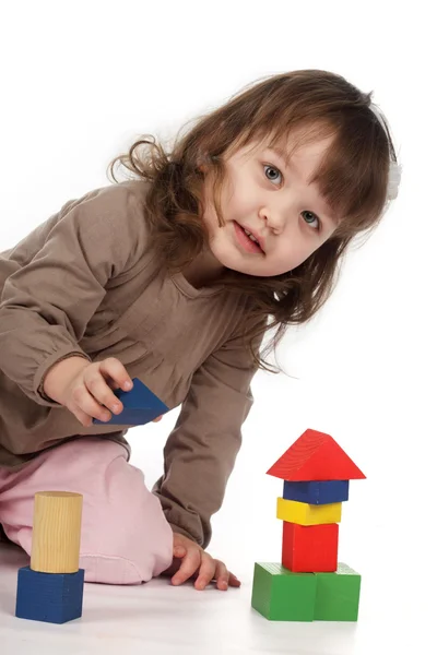 Baby play in brick — Stock Photo, Image