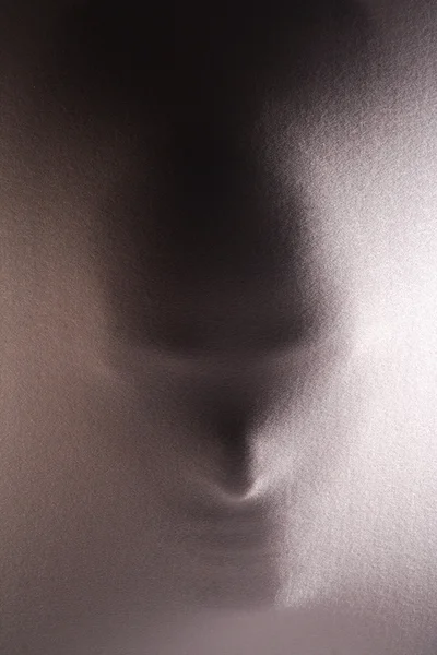 Face humana sob a superfície — Fotografia de Stock