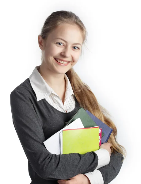 Happy student with book — Stock Photo, Image