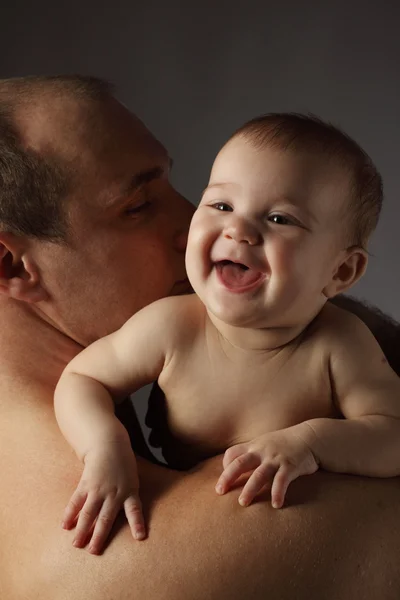 Bebê e pai — Fotografia de Stock
