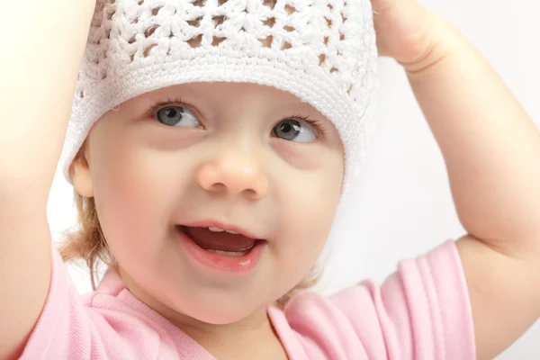 Bebê em emoção de positividade — Fotografia de Stock