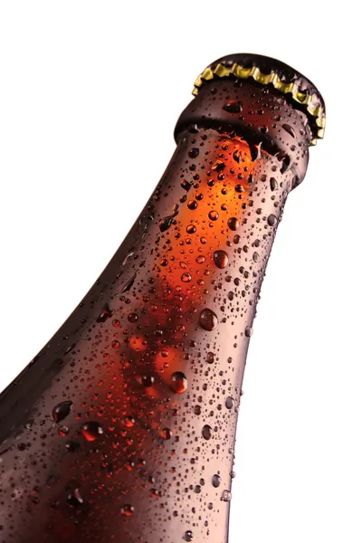 Flasche Bier mit Tropfen — Stockfoto