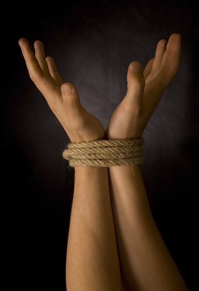 Hands with a rope