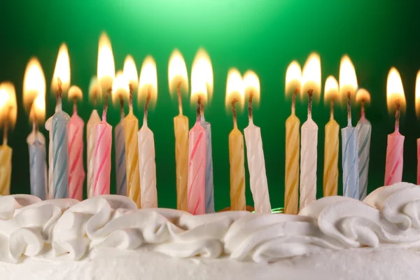 Geburtstagstorte Kerzen — Stockfoto