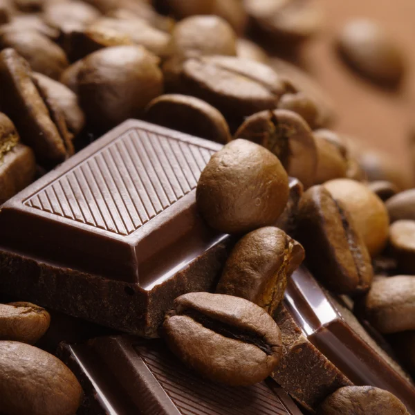 Coffee and chocolate background — Stock Photo, Image