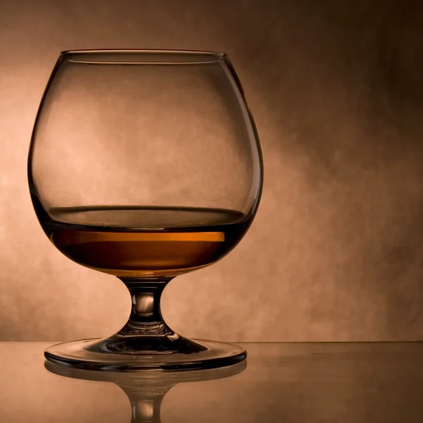 Borrel glas cognac — Stockfoto