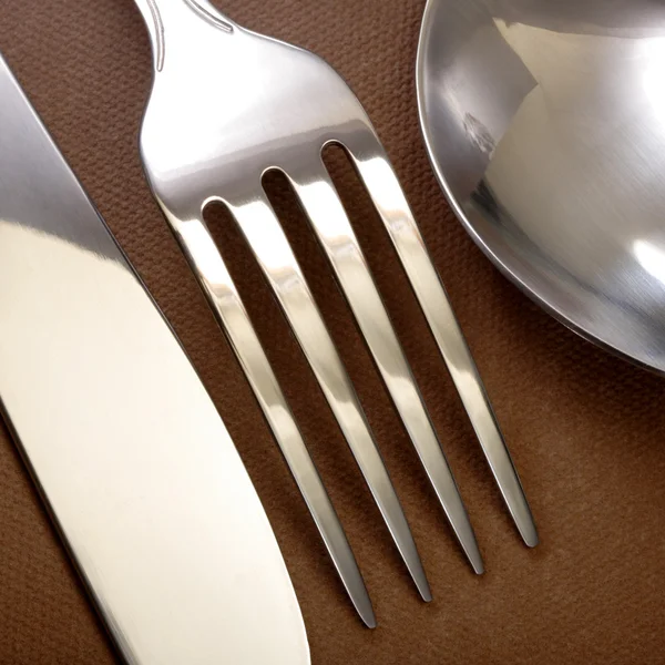 Cuchara, cuchillo y tenedor — Foto de Stock