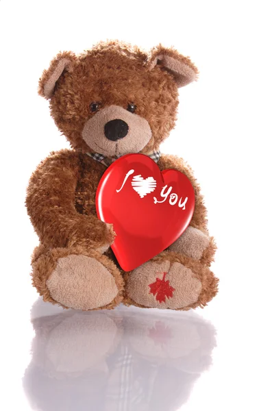 Valentijnsdag teddy bear — Stockfoto