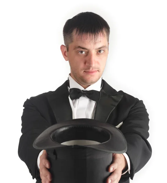 Magician with hat — Stock Photo, Image