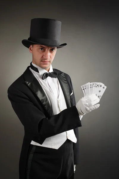 Magician present card — Stock Photo, Image