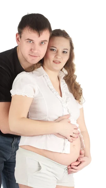 Schwangere Frau und ihr Mann — Stockfoto