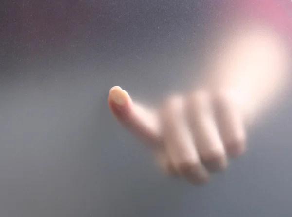Finger auf Glas — Stockfoto