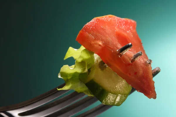 蔬菜上叉 — 图库照片