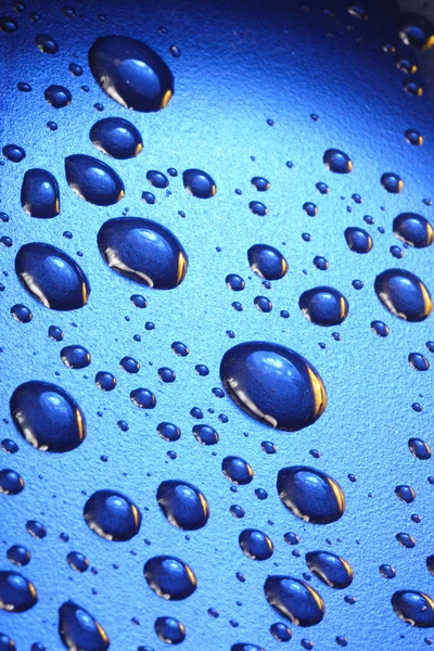 Gotas de água azul para fundo — Fotografia de Stock