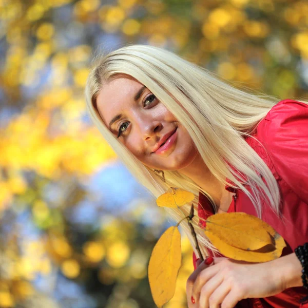 stock image Beautiful women in autumn park