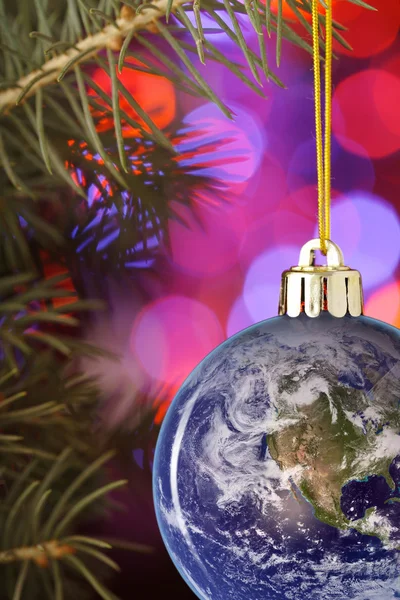 Christmas sphere on a fir-tree Stock Image